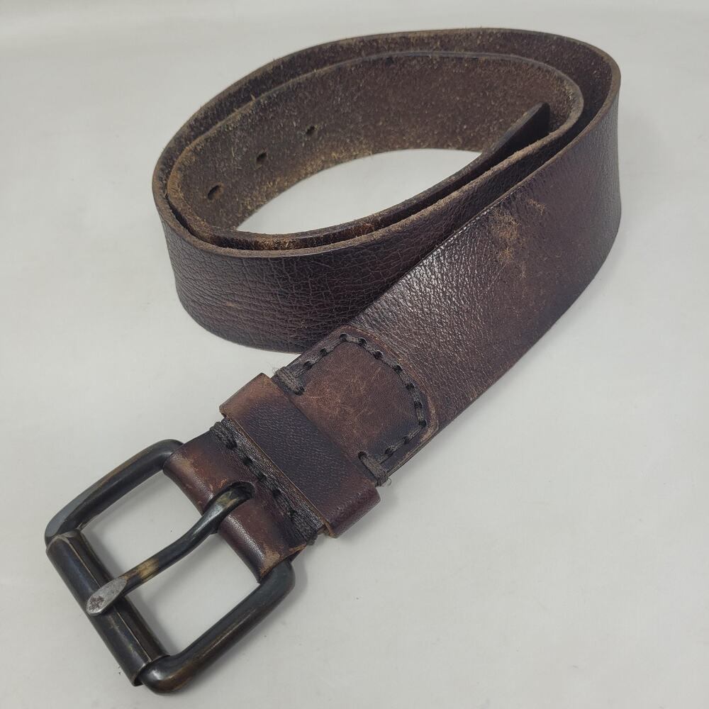 Brown Leather Belt 30 Work Distressed Utility Casual Rugged Workwear Industrial